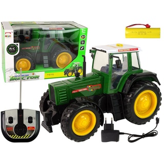 Lean Toys Grüner und schwarzer ferngesteuerter Traktor