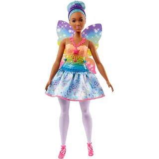 Mattel Barbie FJC87 Dreamtopia Fee: Regenbogen-Fee (blaue Haare), Puppe