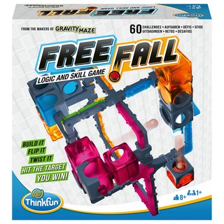 ThinkFun - 76548 - Free Fall - Schwerkraft auf einem neuen Level! Logikspiel für Mädchen und Jungen ab 8 Jahren. Von den Machern von Gravity Maze.