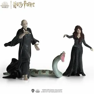 Schleich 42684 - Harry Potter, Lord Voldemort, Nagini & Bellatrix Lestrange, Spielfiguren, Höhe Lord V. ca. 10 cm
