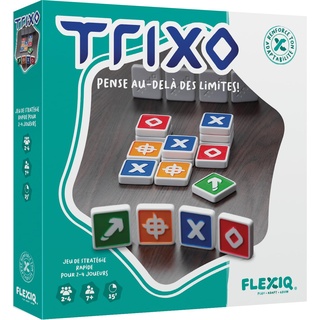 Asmodee FlexiQ Trixo, Gesellschaftsspiele, Strategiespiele und Denkspiele, Reise- und Taschenspiele, Familienspiele ab 7 Jahren, 2-4 Spieler, französische Version