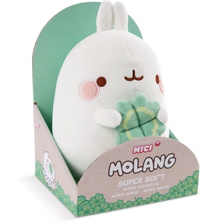 NICI 48874 Kuscheltier MOLANG mit Kleeblatt 16cm, weiß