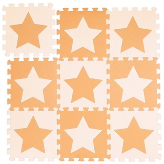 relaxdays Spielmatte »Puzzlematte Sterne«, Orange-Gelb beige|orange