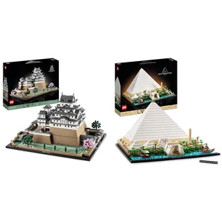 LEGO Architecture Burg Himeji, Modellbausatz für Erwachsene, Wahrzeichen-Kollektion & Architecture Cheops-Pyramide Bausatz zum Basteln als kreatives Hobby
