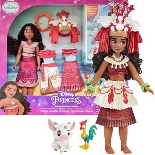 Set Disney Moana Prinzessin Moana Puppe: Ocean Treasure 24 cm + Figuren und Zubehör