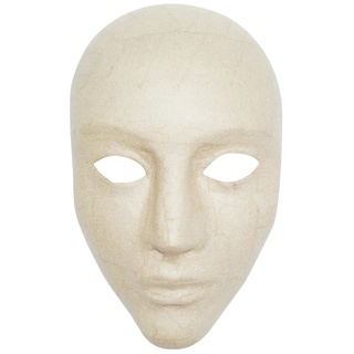 Décopatch AC363O Maske Karneval Integral aus Pappmaché, 11 x 17 x 24 cm, zum Verzieren, Kartonbraun