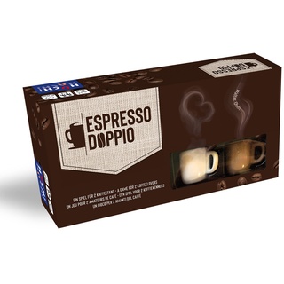Huch! Espresso Doppio - Gesellschaftsspiele für Erwachsene - Espresso Tassen Set als Spiel, für 2 Personen, Spiele ab 8 Jahre, Spaß und Kaffee in Einem! Kaffee Zubehör & Barista Zubehör