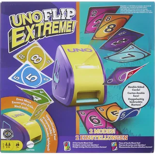 Mattel Games - UNO Flip Extreme Kartenspiel für Kinder, Erwachsene und die Familie, kombiniert UNO Flip und UNO Extreme in einem einzigen Spiel, Familienspiel ab 7 Jahren, JCH61
