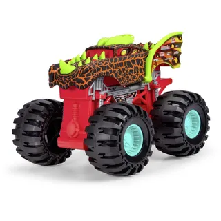 Dickie Toys - Dragon Monster Truck Auto (38,5 cm) - extra-großer Drachen-Monstertruck ab 3 Jahre mit coolen Effekten, Spielzeugauto für Kinder mit Freilauf & Federung, inkl. Plattform