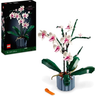 LEGO Icons Orchidee, Künstliche Blumen, Deko Wohnzimmer, Kreativ Set, Frauen und Männer, Hochzeit, Anti Stress, Botanical Collection, 10311