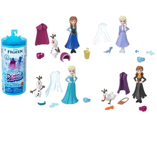 DISNEY Die Eisköniging - Snow Color Reveal Puppen mit 6 Überraschungen, inklusive königlichem Zubehör und Haarschmuck-Deckel, für Kinder ab 3 Jahren, HMB83