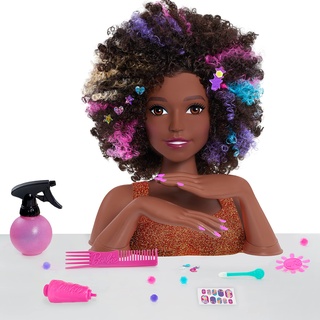 Barbie JP JPL63345 Sparkle Deluxe Styling Head-Afro Hair