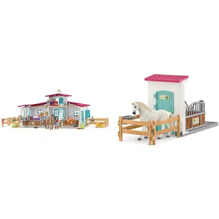 SCHLEICH 42567 Reiterhof, für Kinder ab 5-12 Jahren, Horse Club - Spielset & 42569 Pferdebox zum modularen Reiterhof, für Kinder ab 5-12 Jahren, Horse Club - Spielset