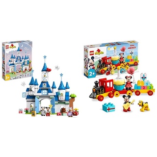 LEGO 10998 DUPLO Disney 3in1-Zauberschloss, BAU-Spielzeug & 10941 DUPLO Disney Mickys und Minnies Geburtstagszug