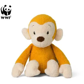 WWF Cub Club - Mago das Äffchen (gelb, 22cm) mit Quietscher Kuscheltier Stofftier für Kleinkinder