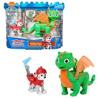 Paw Patrol, Rescue Knights Marshall und Dragon Jade Actionfiguren-Set, Spielzeug geeignet für Kinder ab 3 Jahren