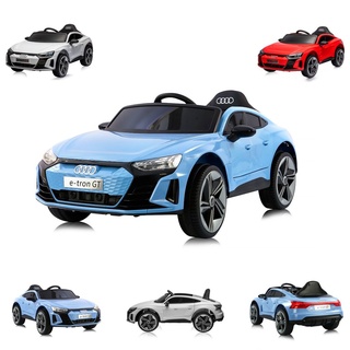 Chipolino Kinder Elektroauto Audi E-Tron Fernbedienung MP3- USB- Anschluss Gurt blau