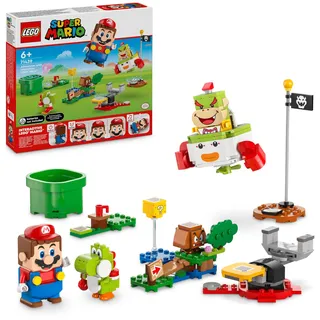 LEGO Super Mario Abenteuer mit dem interaktiven Mario, Set mit Junior-Clown-Kutsche, Spielzeug-Yoshi, Nintendo Geschenk für Jungen, Mädchen und Gamer ab 6 Jahren 71439