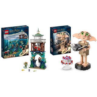 LEGO 76420 Harry Potter Trimagisches Turnier & 76421 Harry Potter Dobby der Hauself Set, bewegliche ikonische Figur
