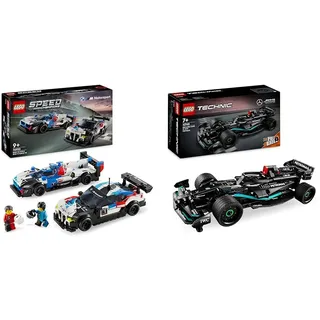 LEGO Speed Champions BMW M4 GT3 & BMW M Hybrid V8 Rennwagen Auto-Spielzeug & Technic Mercedes-AMG F1 W14 E Performance Race Car Spielzeug für Kinder