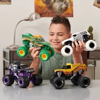 Spin Master Monster Jam , offizieller Megalodon Monster Truck, Druckguss-Fahrzeug zum Sammeln im Maßstab 1:24,