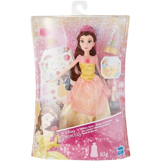 Disney Princess E5599EU4 Die schöne Glitzerprinzessin, Puppe mit Glitzer-Streuer und Zubehör, Multicolor