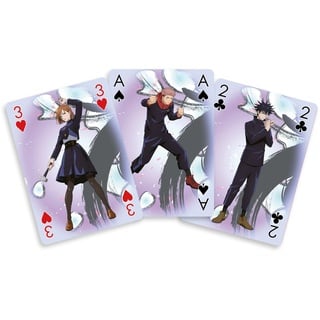 Crunchyroll - Jujutsu Kaisen - 52 Spielkarten - Poker, Kartenspiel, Deck, Playing Cards - original & lizensiert, White