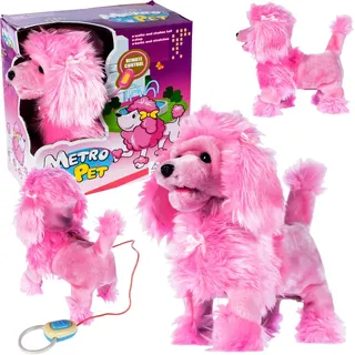 MalPlay Elektronisches Plüschtier | Pudel Hund Interaktives Spielzeug | mit Gehen, Bellen, Schwanzwedeln Funktion | für Kinder ab 3 Jahren
