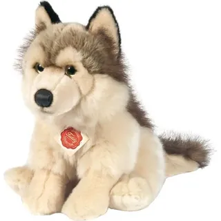 Teddy Hermann 92738 Wolf sitzend 29cm Plüsch Kuscheltier Wildtier - Beige