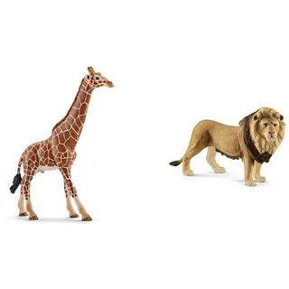 SCHLEICH 14749 - Giraffenbulle & 14812 - Löwe