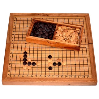 Go Bang, Go - Go Bang Japanisches Schachspiel Knobelholz Strategiespiel Brettspiel aus Holz für 2 Spieler Gesellschaftsspiel