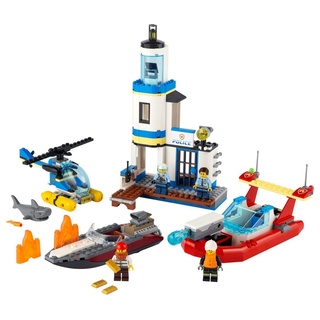 LEGO® Spielbausteine Polizei und Feuerwehr im Ksteneinsatz, (Set, 297 St) bunt