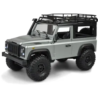 Amewi D90X12 Scale Brushed 1:12 RC Modellauto Elektro Scale Crawler Allradantrieb (4WD) Bausatz 2,4G, Grau, Silber