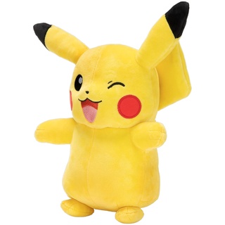 Pokémon Bandai Plüschtier Pikachu – Plüschtier 30 cm sehr weich – offizielles Lizenzprodukt – Geschenkidee Plüsch für Kinder und Erwachsene – Spielzeug für Kinder ab 2 Jahren – PKW97730
