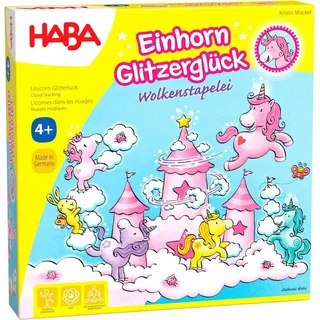 Haba Spiel, Mitbringspiel M Einhorn Glitzerglück Wolkenstapelei 1304539001