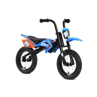 Driftwerk Laufrad DirtMX Balance Bike Motocross Optik 12" Luftreifen ab 3 Jahre 12 Zoll, gepolsterter Sitz, Gummigriffe mit Aufschlagschutz blau|orange
