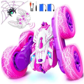 Dislocati RC-Auto Ferngesteuertes Auto 3-10 Jahre Geschenk Mädchen 3 4 5 6 7 8 9 10 11, 3-10Jahre Mädchen Monstertruck Geschenke für Mädchen Outdoor Spielzeug rosa