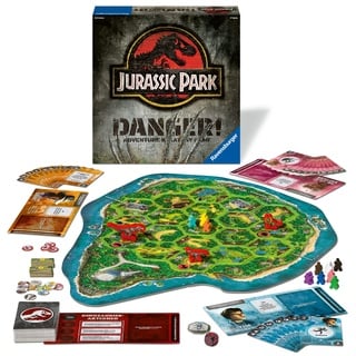 Ravensburger 20965 - Jurassic Park - Danger - Deutsche Ausgabe des Strategiespiels mit Nervenkitzel für 2-5 Spieler ab 10 Jahren, grün