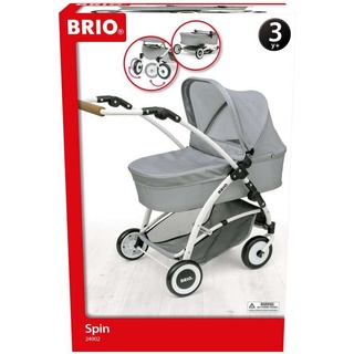 BRIO 24902 Puppenwagen Spin, grau - Stylisher Puppenwagen mit realistischen Spielfunktionen - Empfohlen für Kinder ab 3 Jahren