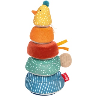 sigikid 43233 Babyspielzeug textiler Vogel, Mehrfarbig/Stapelturm