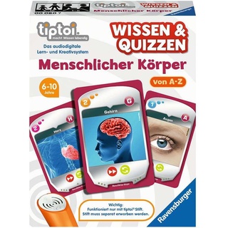 Ravensburger tiptoi 00080 Wissen und Quizzen: Menschlicher Körper, Quizspiel für Kinder ab 6 Jahren, für 1-6 Spieler