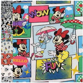 MAGAM-Stoffe Stoff "Mickey Mouse", Kinder Jersey ÖKO-TEX Meterware ab 50cm bunt