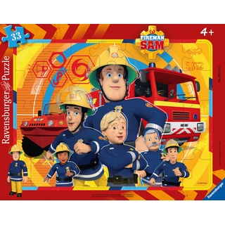 Ravensburger Kinderpuzzle - 06114 Sam  Der Feuerwehrmann - Rahmenpuzzle Für Kinder Ab 4 Jahren  Mit 33 Teilen