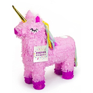 Carpeta Einhorn Pinata - 57x37cm groß in Rosa/Pink - ungefüllt - Ideal zum Befüllen mit Süßigkeiten und Geschenken - Piñata für Kindergeburtstag Spiel, Geschenkidee, Party, Hochzeit