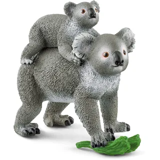 schleich 42566 Koala Mutter mit Baby, für Kinder ab 3+ Jahren, WILD LIFE - Spielset