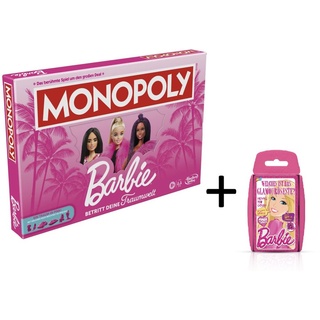 Monopoly - Barbie Brettspiel + Top Trumps Barbie Kartenspiel