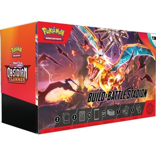 Pokémon-Sammelkartenspiel: Build & Battle Stadion Karmesin & Purpur – Obsidianflammen (40-Karten Decks, 11 Boosterpacks & mehr)