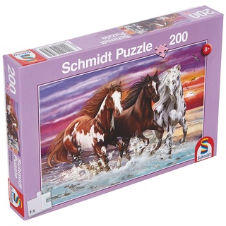 Schmidt Spiele 56356 Horse Wildes Pferde-Trio, Kinderpuzzle, 200 Teile, Bunt