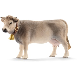 schleich 13874 Braunvieh Kuh, für Kinder ab 3+ Jahren, FARM WORLD - Spielfigur