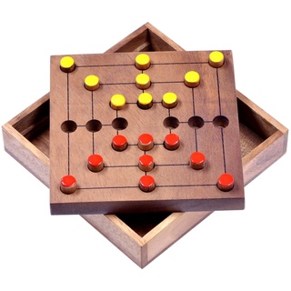 Mühle Gr. L - Strategy - Strategiespiel - Denkspiel - Brettspiel aus Holz
